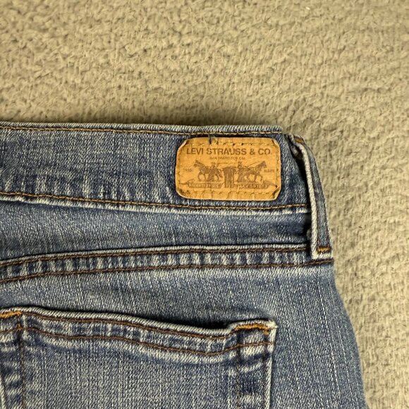 Levis Jeans Womens Size 4M Straight Leg 505 Blue Mid Rise Stretch Denim Pants - Picture 7 of 8